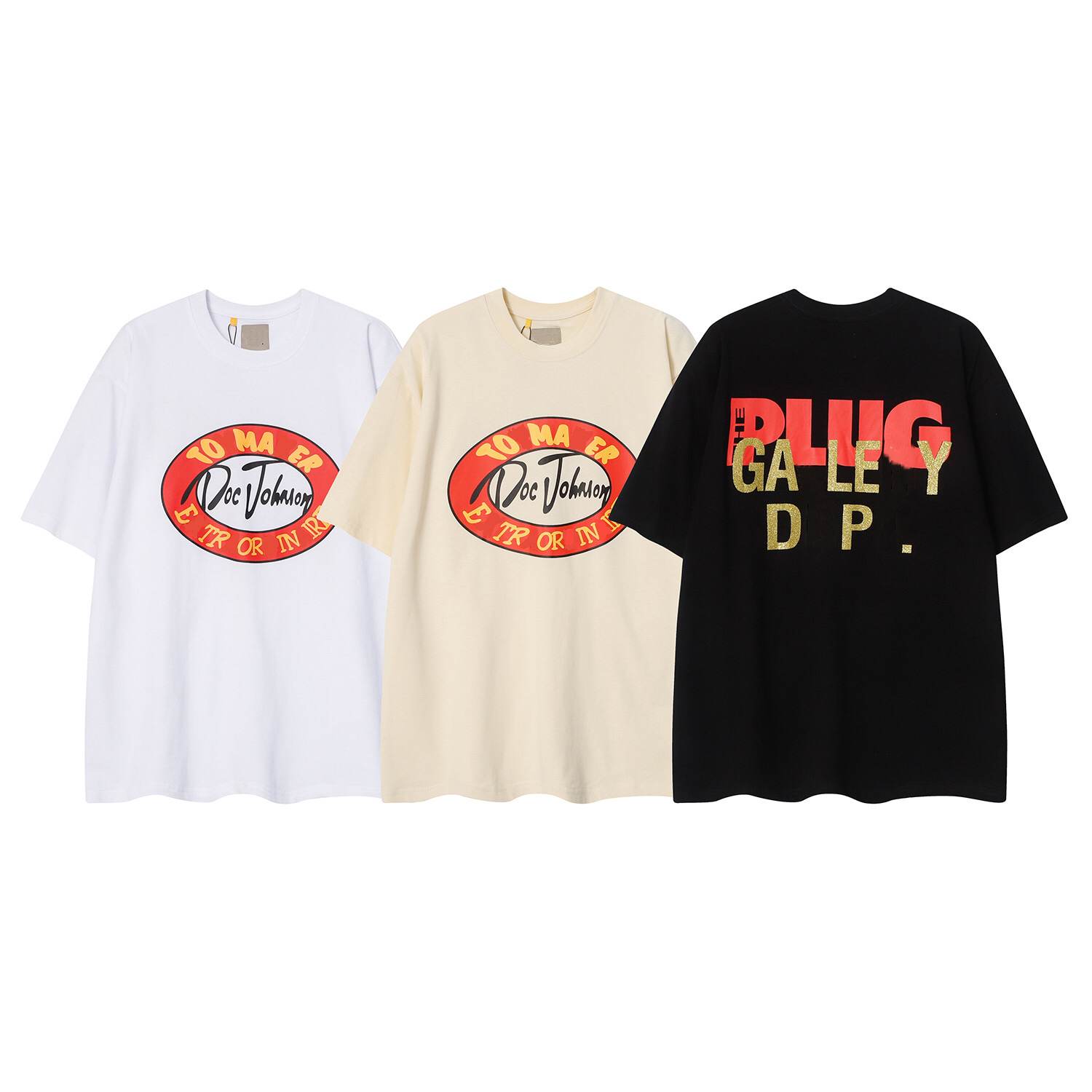

2023 Designer T-shirt Men' Street Trend T-shirt Summer Round Neck Simple Letter Printing Unisex Cotton Breathable T-shirt -XL D3022, White