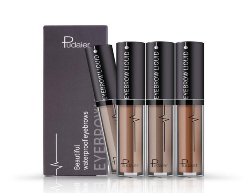 

Professional Eye Brow Tattoo Pudaier Cosmetics 4 color Long Lasting Pigments Black Brown Waterproof Eyebrow Liquid Makeup with Bru8740740