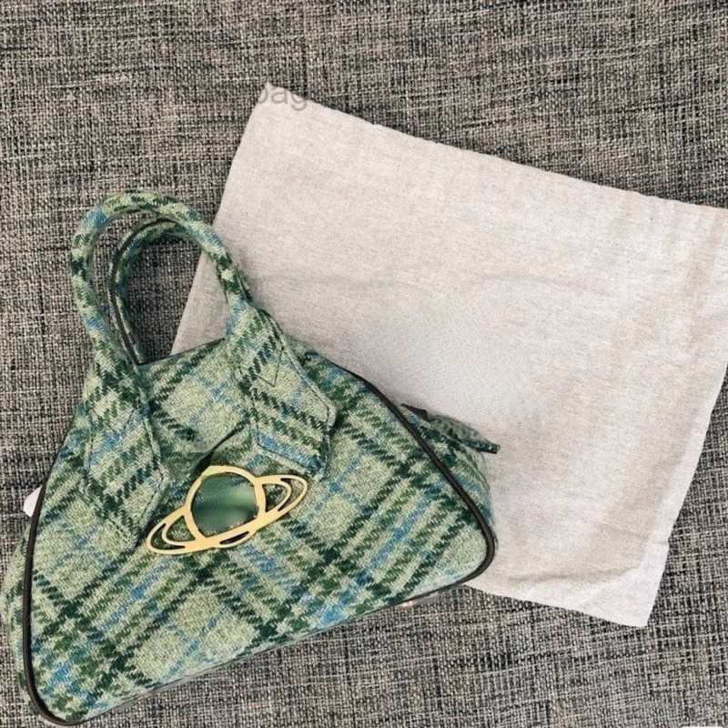 

Vintage Tote Bag Luxury Women Saturn Bags Designer Handbag Fashion Shoulder crossbody Purse Zipper Bowling Totes Viviennewestwood, Light green