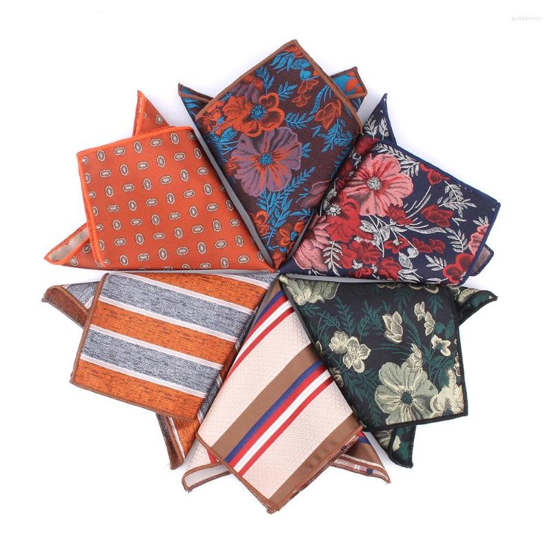 

Bow Ties Jacquard Pocket Square For Men Women Striped Chest Towel Hanky Gentlemen Kerchief Men's Suits Handkerchief Floral