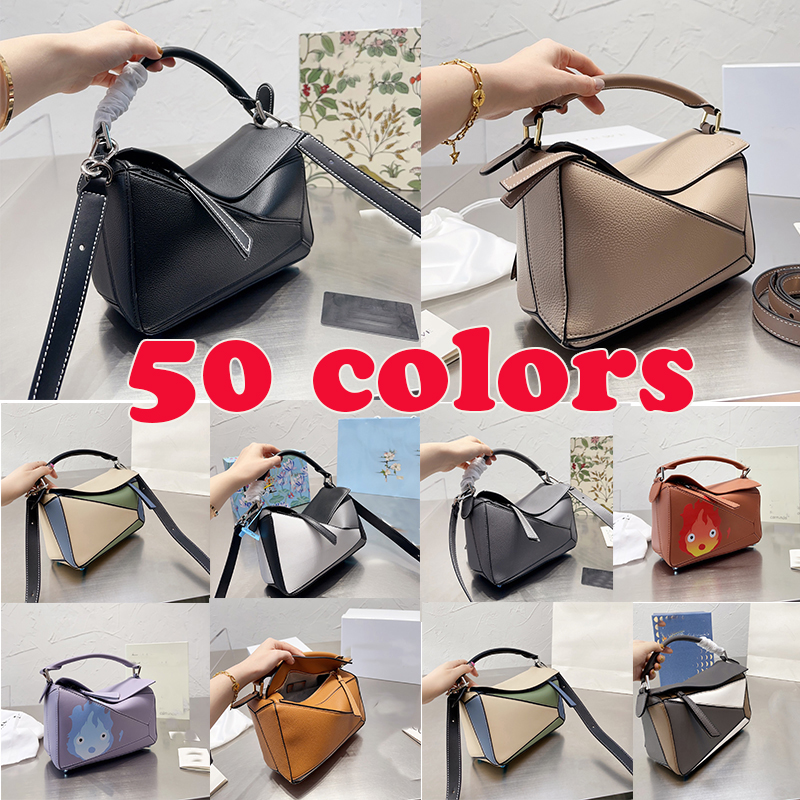 

50 Colors Designer Women Geometry Shoulder Bags 30cm 25cm Real leather Quality High Crossbody Bag Purses Ladies Summer Fashion Handbags Flap Messenger Tote Wallet, Color 11