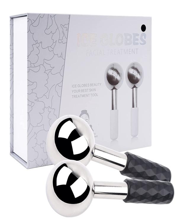 

2PC Cooling Ice Globes Facial Massage Unbreakable Stainless Steel Cryo Sticks Massager for Eye Face Lifting Tools Anti Aging Wrink9928300