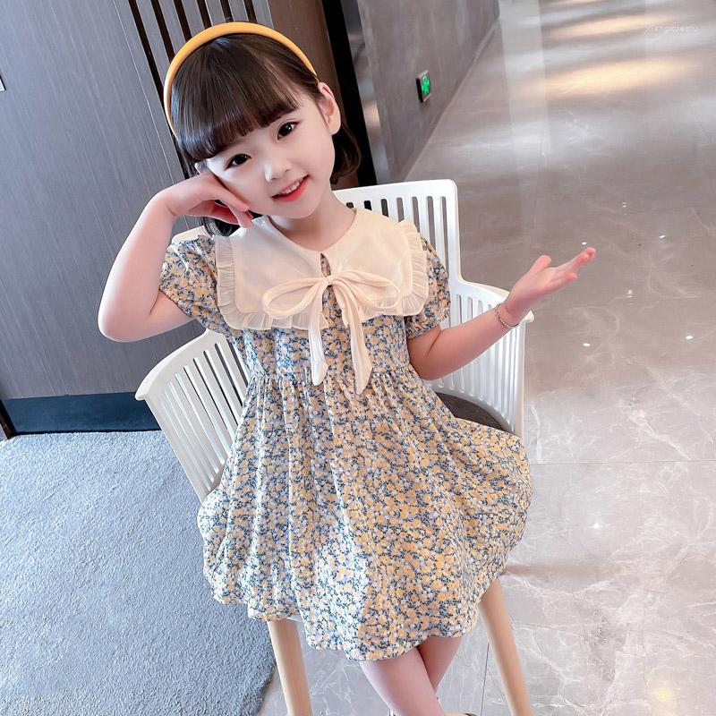 

Girl Dresses Toddler Dress Floral Pattern For Girls Patchwork Child Casual Style Costumes, Y4k2698