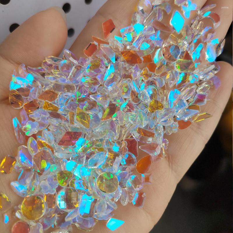 

Nail Art Decorations 10-100pcs Mixed Crystal Rhinestones Shinny Aurora Stones Gems For 3D Nails Decoration DIY Manicure Decor Accessory