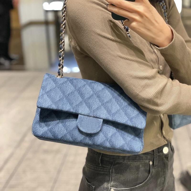 

10A Designer Bags women bag 25.5cm Chain Flap Quilted Crossbody Handbags Purses Tote Lady Clutch Card Holder C Family A01112