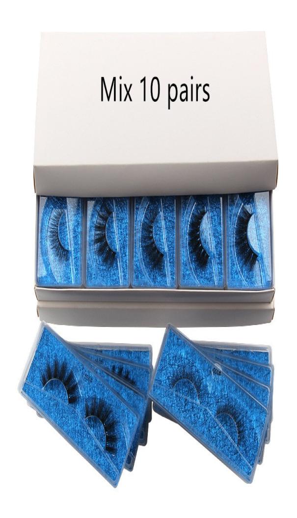 

10styles 115mm lashes 3D Mink Eyelashes False Eyelashes Crisscross Natural False eyelash Makeup DHL 2829771