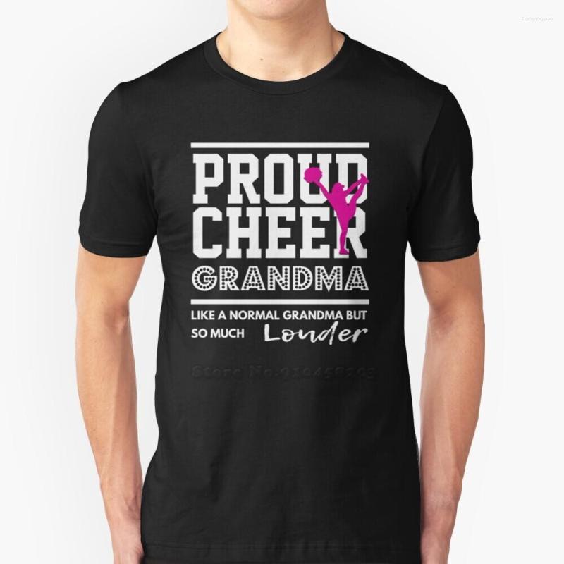 

Men' T Shirts Cheerleading Shirt - Proud Cheer Grandma T-Shirts Pure Cotton O-Neck Men To Be, Mtee-purple