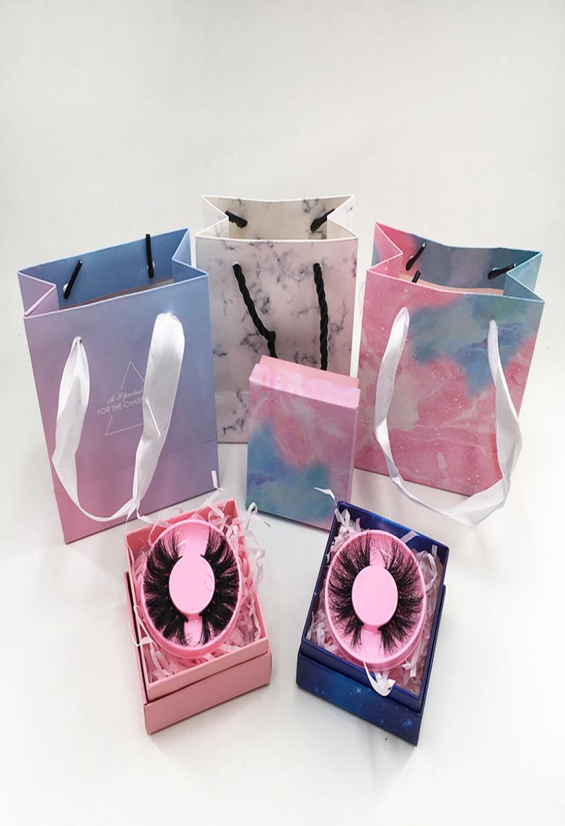 

New Eyelash Packaging Box Gray Marble Handbag Empty Square Lash Case Gift Package Bag without Lashes3031303