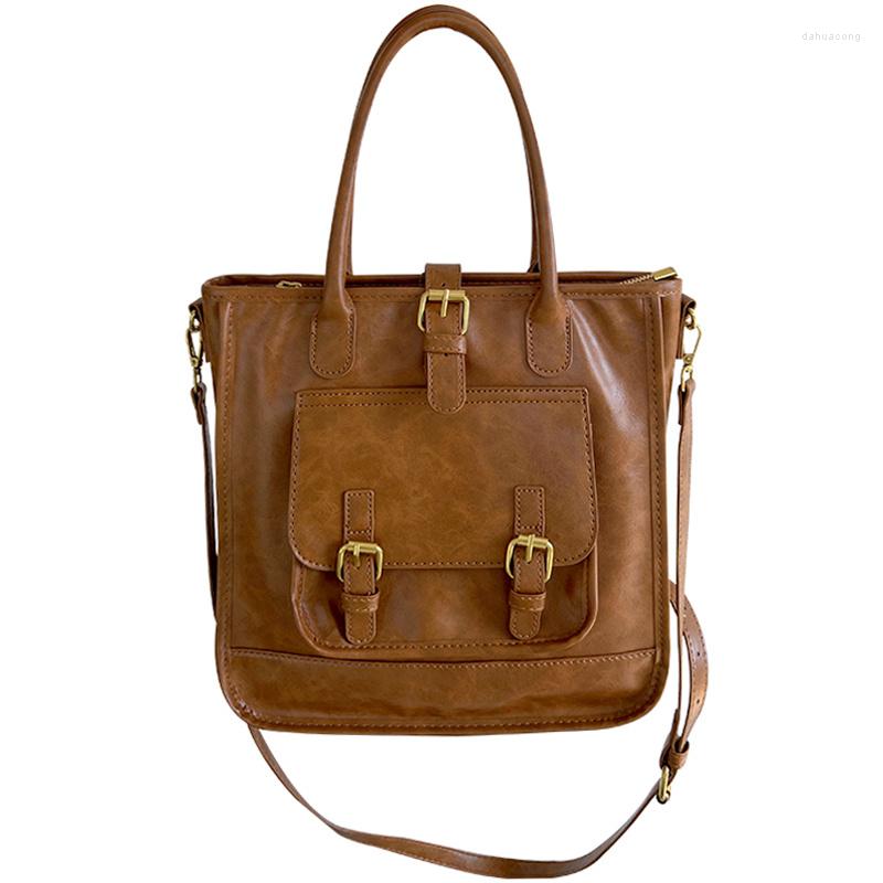 

Evening Bags Autumn And Winter 2023 Ins Class Commuting Handbag Large Capacity Briefcase Student Cross Body Tote Bag, Khaki brown
