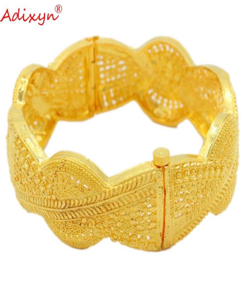 

Adixyn Can Open24K Gold Color Dubai Bangles Jewellery African Ethiopian Bracelets For Women Wedding Jewelry Party Gifts N12071 B1165817