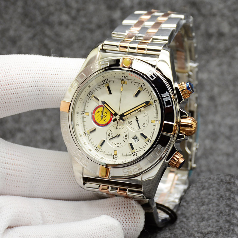 

Mens Automatic Watch 47mm Mechanical Movement Watch Round Bezel Fashion Business Wristwatches Montre De Luxe Watch for Men, Color 1