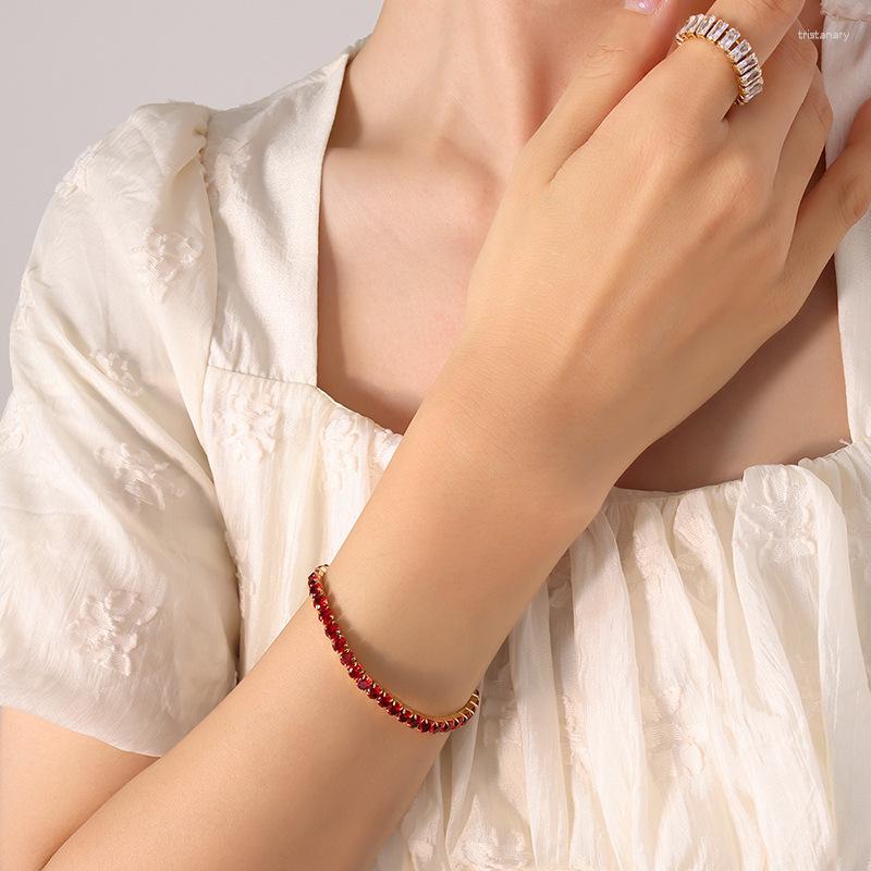 

Charm Bracelets Multicolor Zircon Elastic Bracelet Light Shiny Fade Free Handmade Jewelry Wedding Party Gift