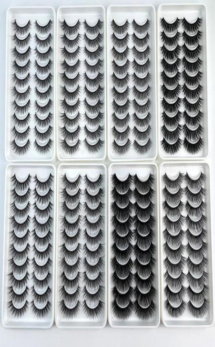 

10Pairs 3D Faux Mink Eyelashes 100 Handmade Natural Soft Full Strip Eyelash Extension Fake Lashes Makeup 10 Style3269076