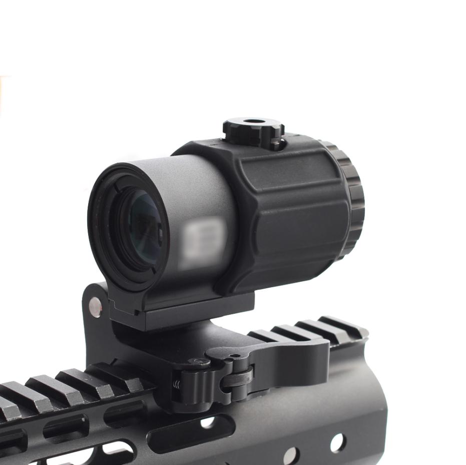 

New Product Tactical G43 3x Magnifier Scope Sight with QD Mount Fit for 20mm rail Airsoft Accessory5027940, Black