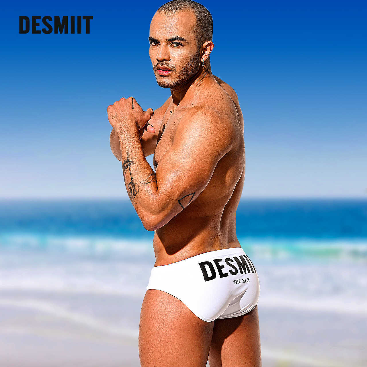 

Men's Swimwear Desmiit Pouch Pad Swimwear Mens Swim Wear Briefs Sexy Bikini Swimsuit Man Swimming Trunk Men Surfing Suit Sport Wear ShortHKD230621
