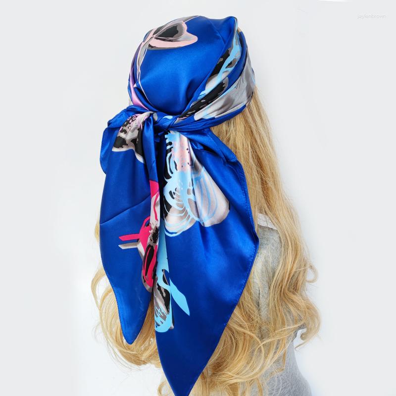 

Scarves Silk Hair Scarf Scarftop Women Summer Satin Headscarf Foulard Bandana Cheveux Soft Neckerchief Hijab For Ladies
