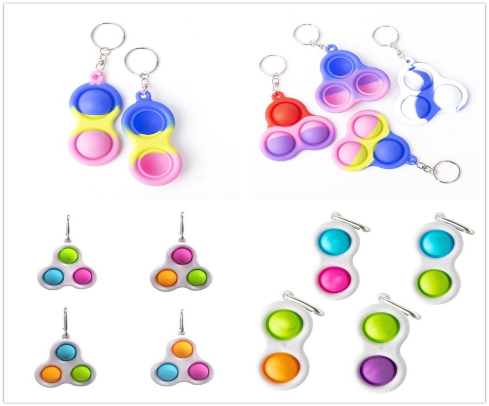 

Push Bubble simple dimple Key Ring Fidget Push It Toys Keychain Kids Adult Novel Squeeze Bubbles Puzzle Finger Fun Game Fidgets To4622604