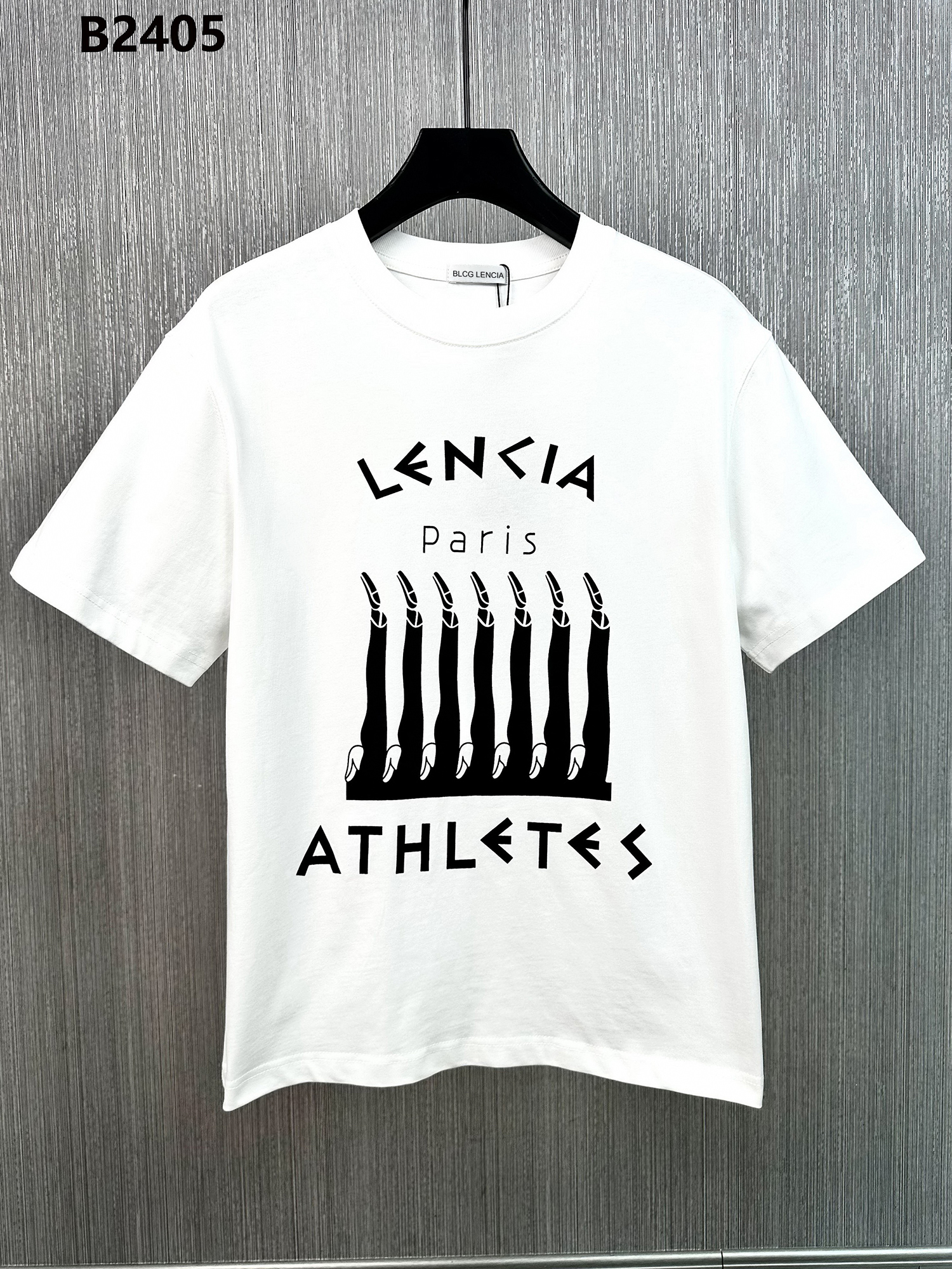 

BLCG LENCIA 2023 Summer New 250g 100% Cotton Fabric T-shirt Men High Quality Print Color Drop Sleeve Loose Tshirts Oversize Tops 22385, White