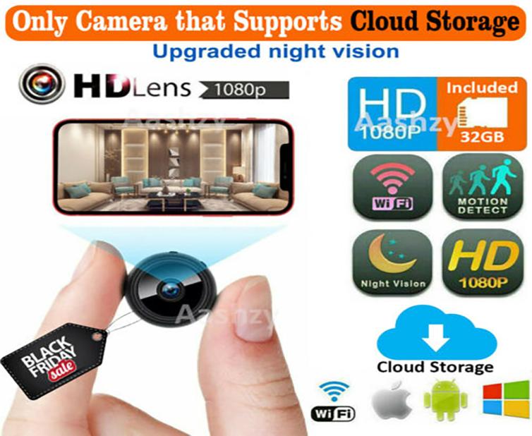 

Mini Wireless Hidden Spy Camera Wifi IP Home Security DVR Night Vision HD 1080P fast1336136