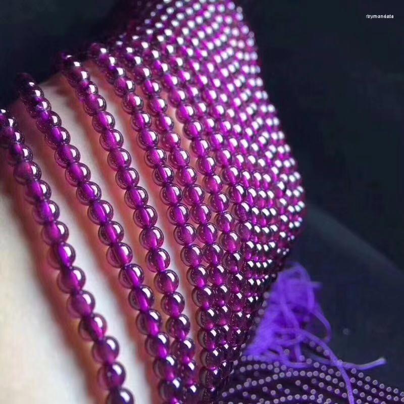 

Strand Natural Purple Tooth Black Garnet Bracelet Healing Stones For Gift
