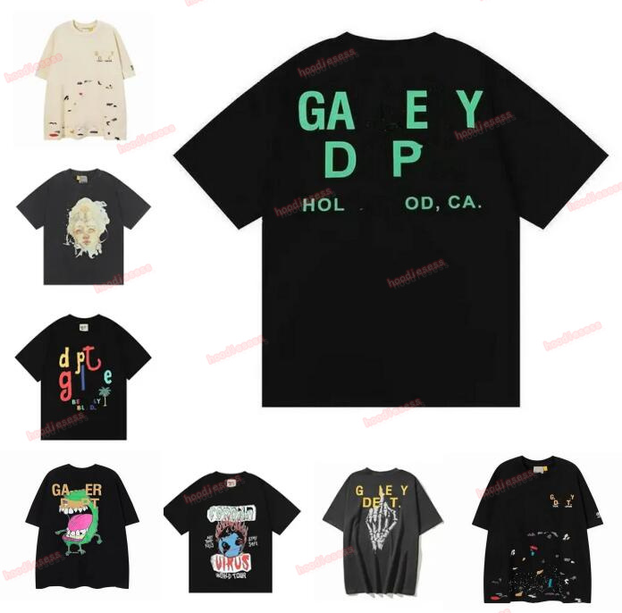 

2023 Woen&Men' T-shirts Designer Galleryes Depts Shirt Alphabet Print Trendy Trend Basic Casual Fashion Loose Short T-shirt Half Sleeve Tees Size -XL, Don't order alone