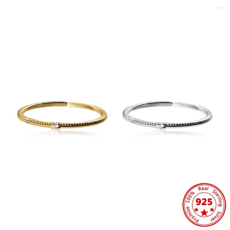 

Cluster Rings 925 Sterling Silver Fashion Simple Single Ring Diamond-Encrusted Women's Charm Finger Fine Jewelry Holiday Gift