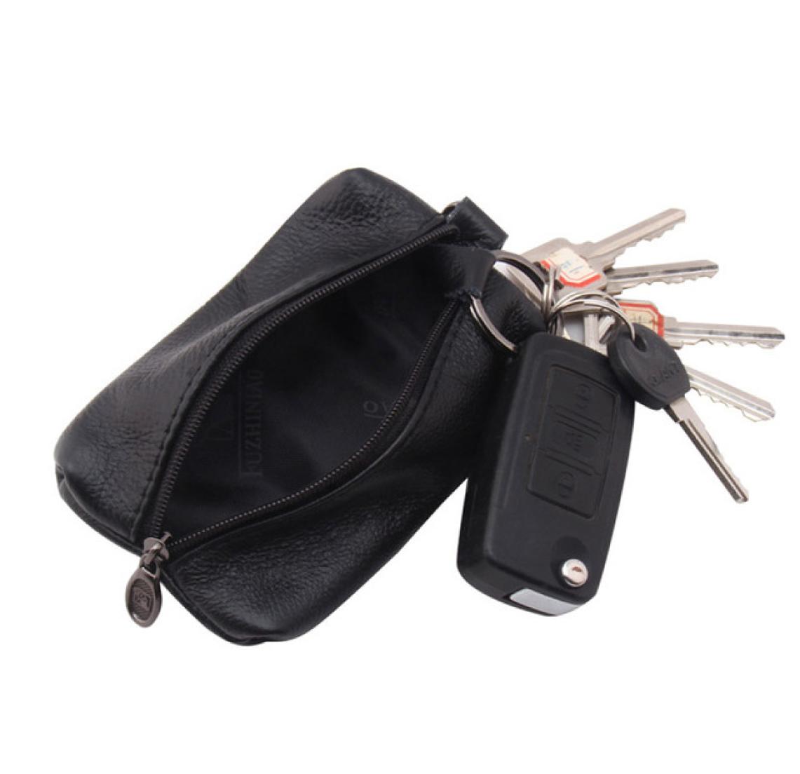 

car case leather men women wallets key holder housekeeper covers zipper keychain cover for keys organizer card bag5946182, Red