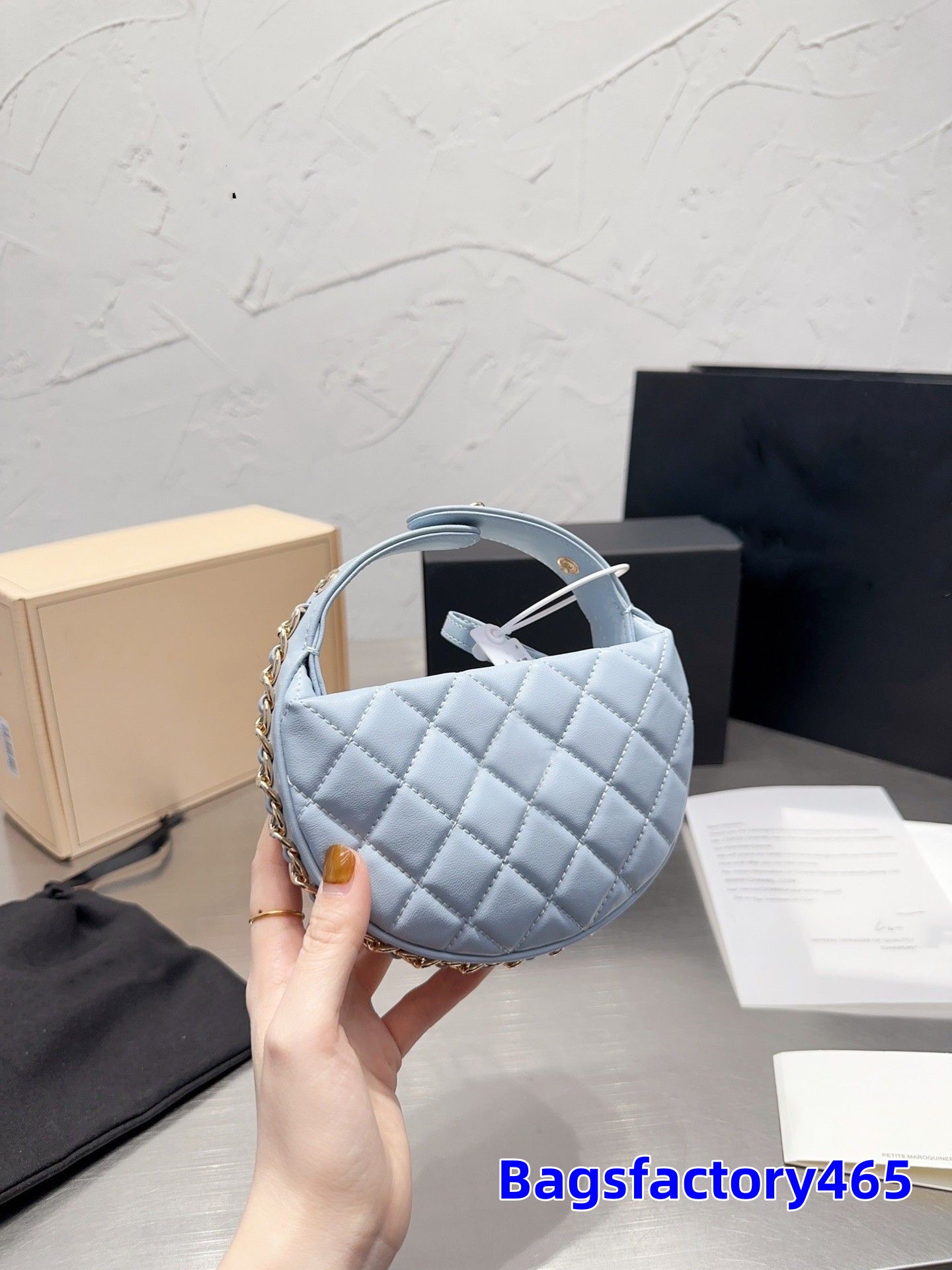 

Wholesale 2023 New Designer Bag Evening Handbag Luxury Designer's Clutch Chain Bag Womens Fashion Crossbody Bags Silver Hardware Lambskin Handbag Wallet Totes, Sky blue