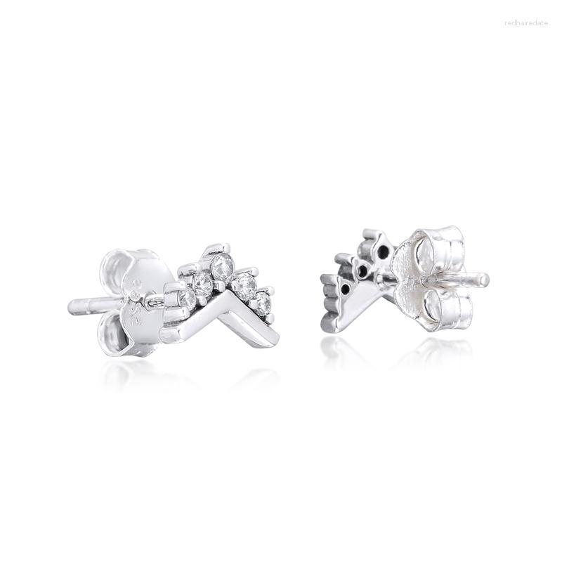 

Stud Earrings CKK Silver 925 Jewelry Tiara Wishbone For Women Gift Sterling Original Earring
