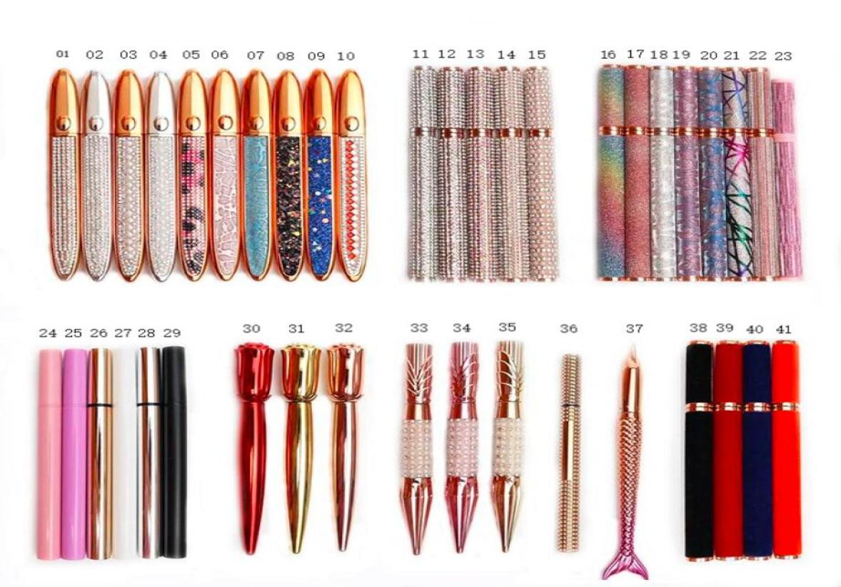 

2 In 1 Eyeliner Lash Glue Pen Whole Glitter Waterproof Self Adhesive Makeup Liquid Black Transperant Liner Bulk8351561, Six colors