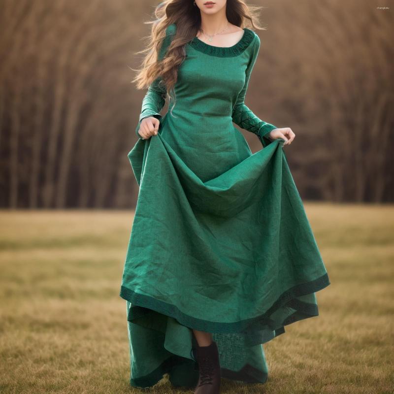 

Casual Dresses Women's Fashion Fairy Elf Dress Medieval Robe Retro Renaissance Viking Costume Fantasy Party Prom Halloween Cosplay, Black
