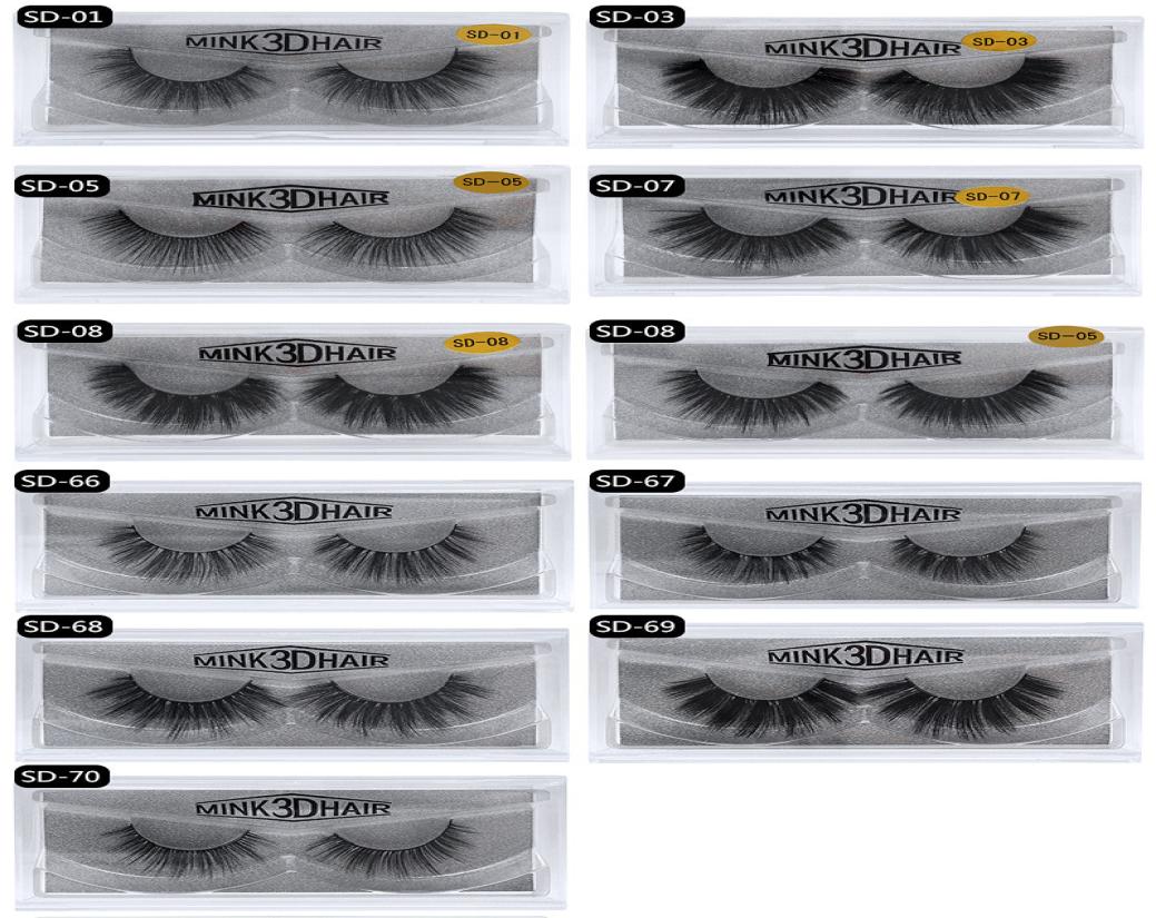 

20style 3d Mink Hair Fake Eyelash 100 Thick real mink HAIR false eyelashes natural Extension fake Eyelashes false lashes4095609