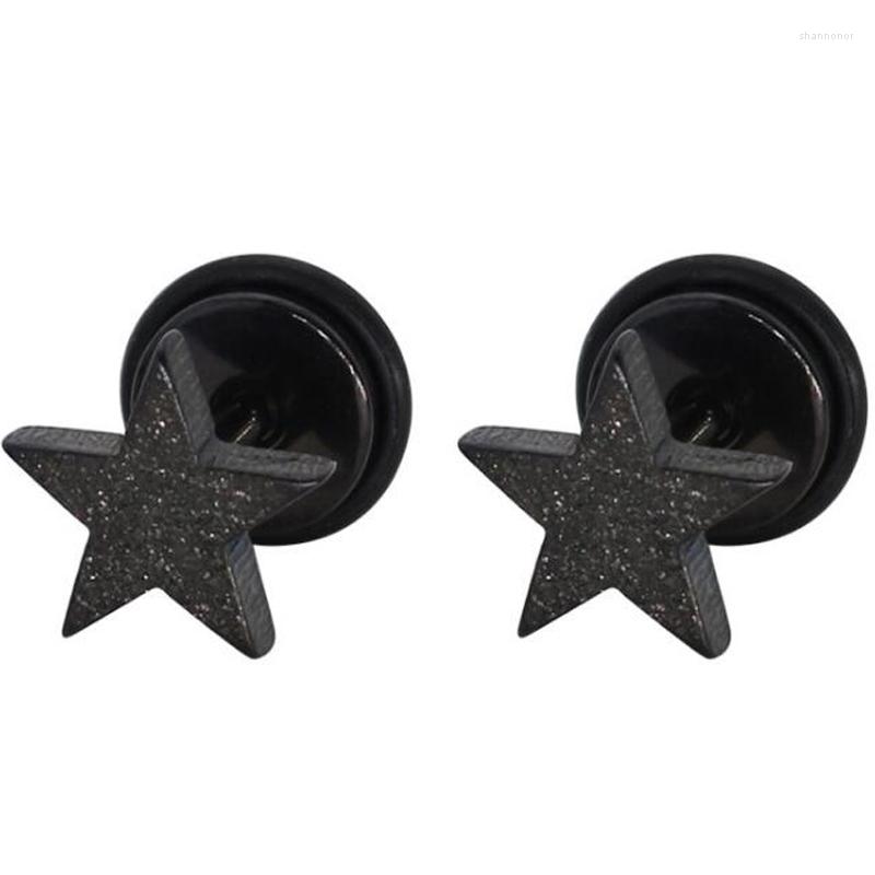 

Stud Earrings 1 Pair Punk Stainless Steel Earring Men Cross Push Back 0.8mm Fashion Frosted Crosses Barbell Body Piercing Jewelry