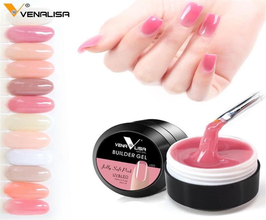 

Venalisa newest products 12 colors camouflage color uv nail polish builder construction extend nail hard jelly poly gel206J7836536, Multi