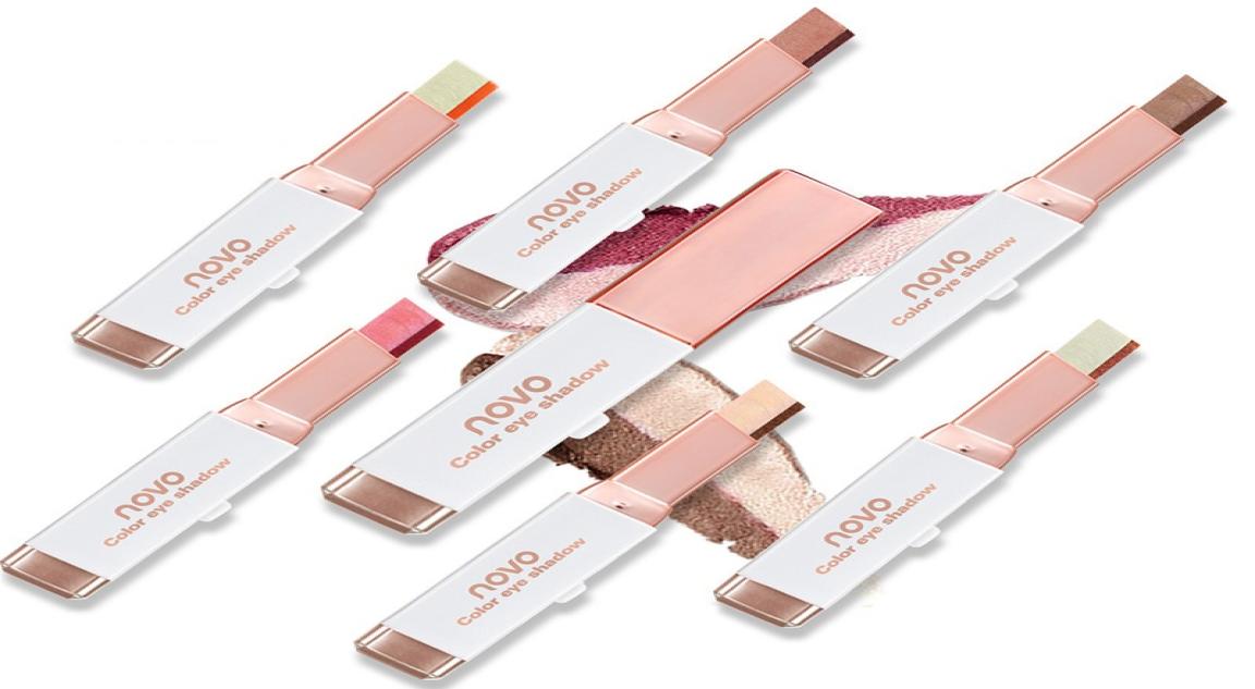 

NOVO Velvet Double Color Shimmer Eyeshadow Stick Fashion Gradient Eye Shadow Professional Eyes Makeup Shadows3298532, Multi