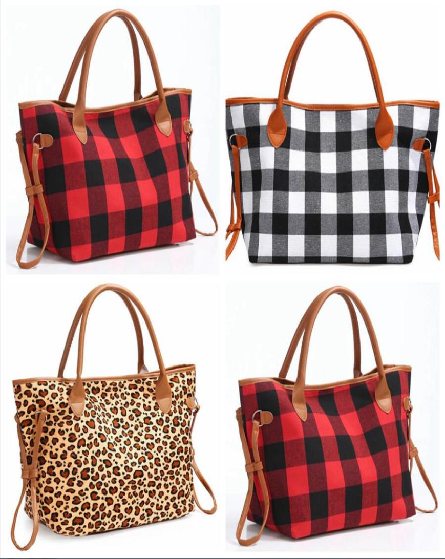 

plaid Leopard Duffel Bag Travel Tote animal print Buffalo handbag Double PU Handles Sarah Large Capacity Weekender Bag sea shippin5606856, Beige