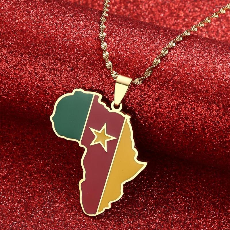 

Pendant Necklaces Africa Map & Cameroon Gold Color Jewelry African Gift