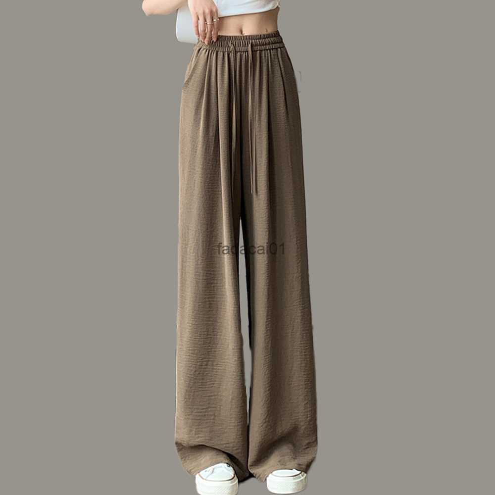 

Women's Summer Cotton And Linen Straight Casual Pants Fashion Streetwear Loose Trousers Comfortable Clothing 2023 L230621, Gray