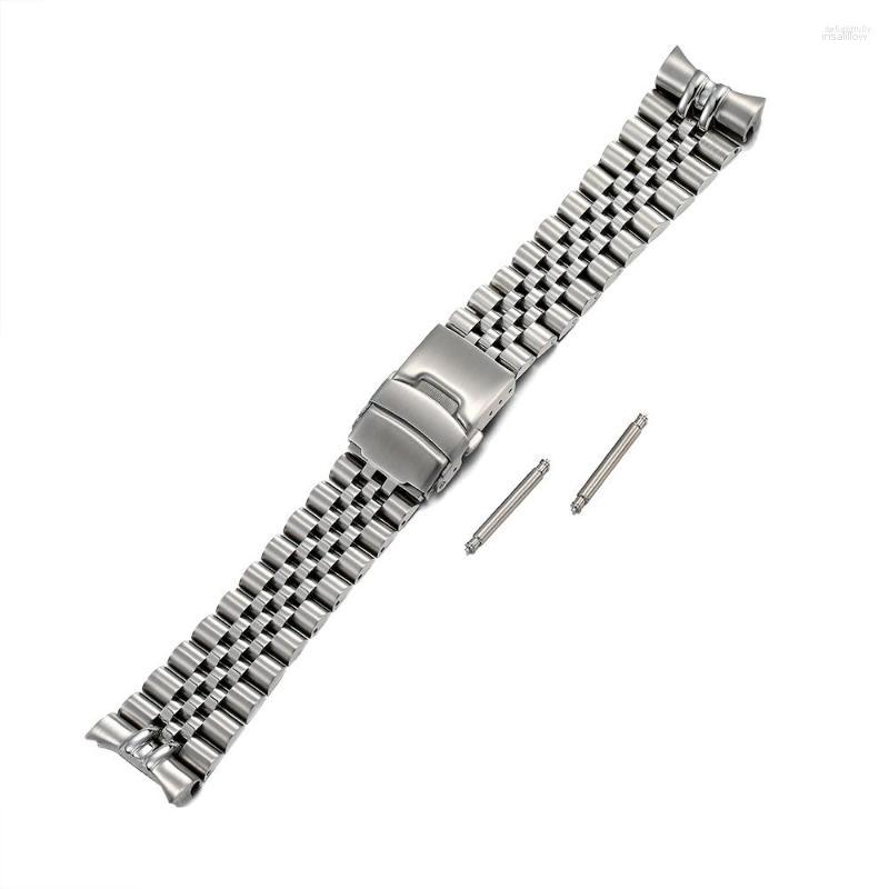 

Watch Bands 22mm 316L Stainless Steel Solid Jubilee Curved End Deployment Buckle Strap Band Bracelet Fit For SKX007
