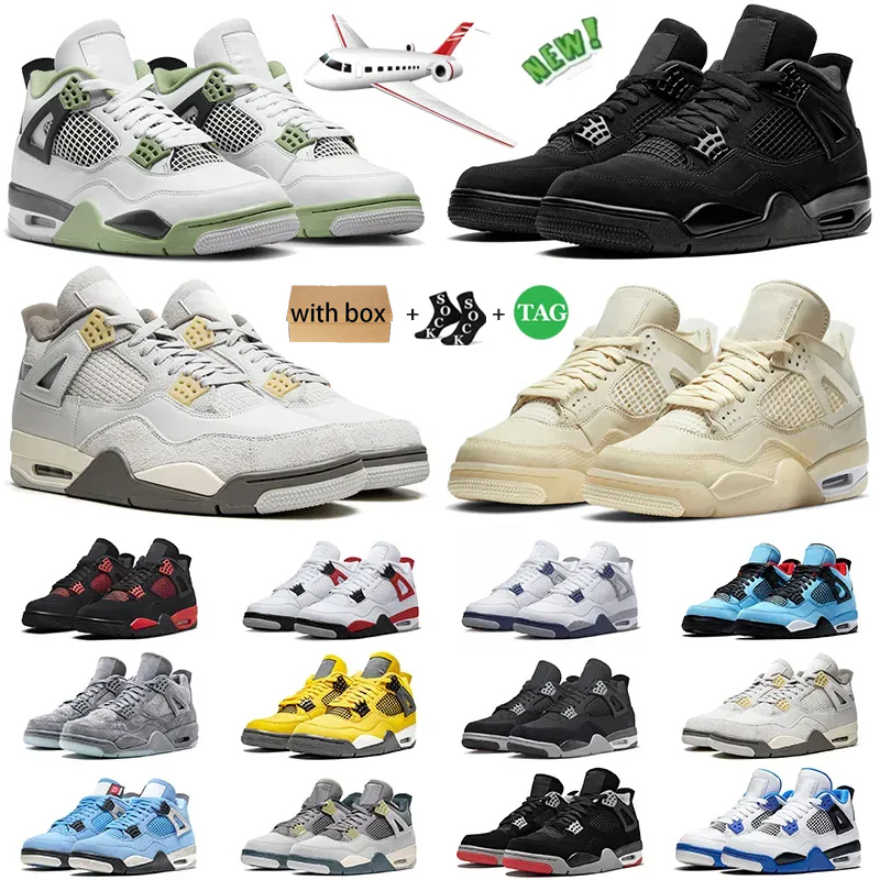 

2023 Jumpman 4 Mens Basketball Shoes 4s Photon Dust Red Cement Canyon Purple Military Black University Blue Sail Oreo Neon Men Women Sneakers Trainers Designer S1, Blue thunder