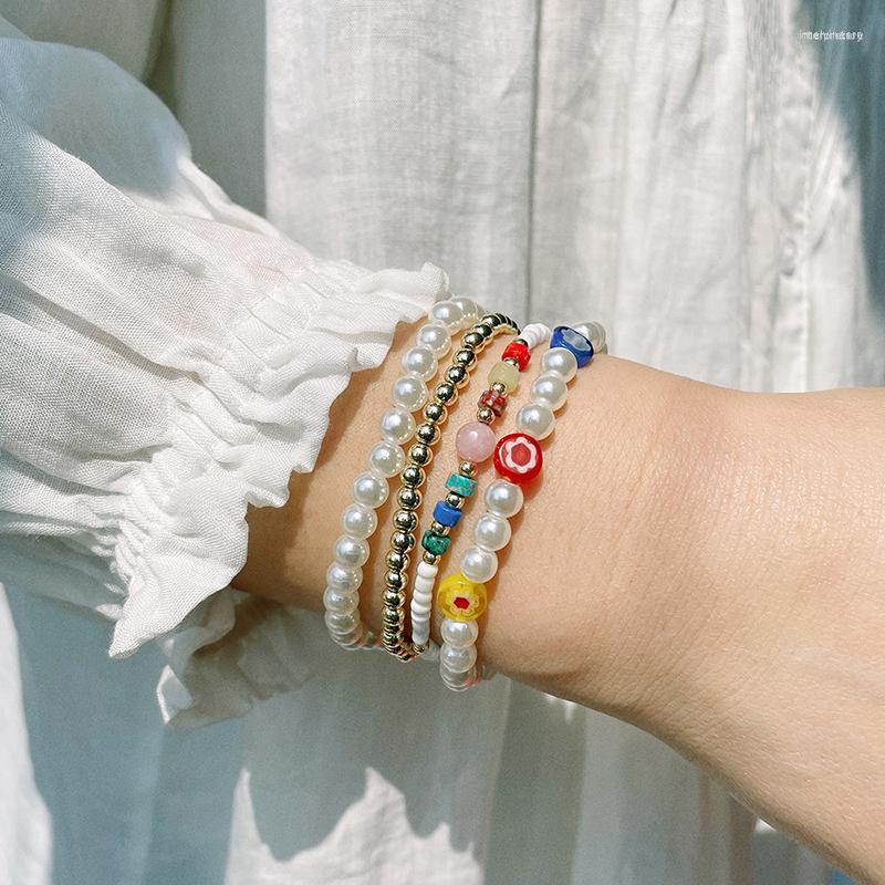 

Strand 2023 Mix And Match Style Pearl Bracelet Female Summer Niche Design Student Multi-layer Jewelry Fashion Gift