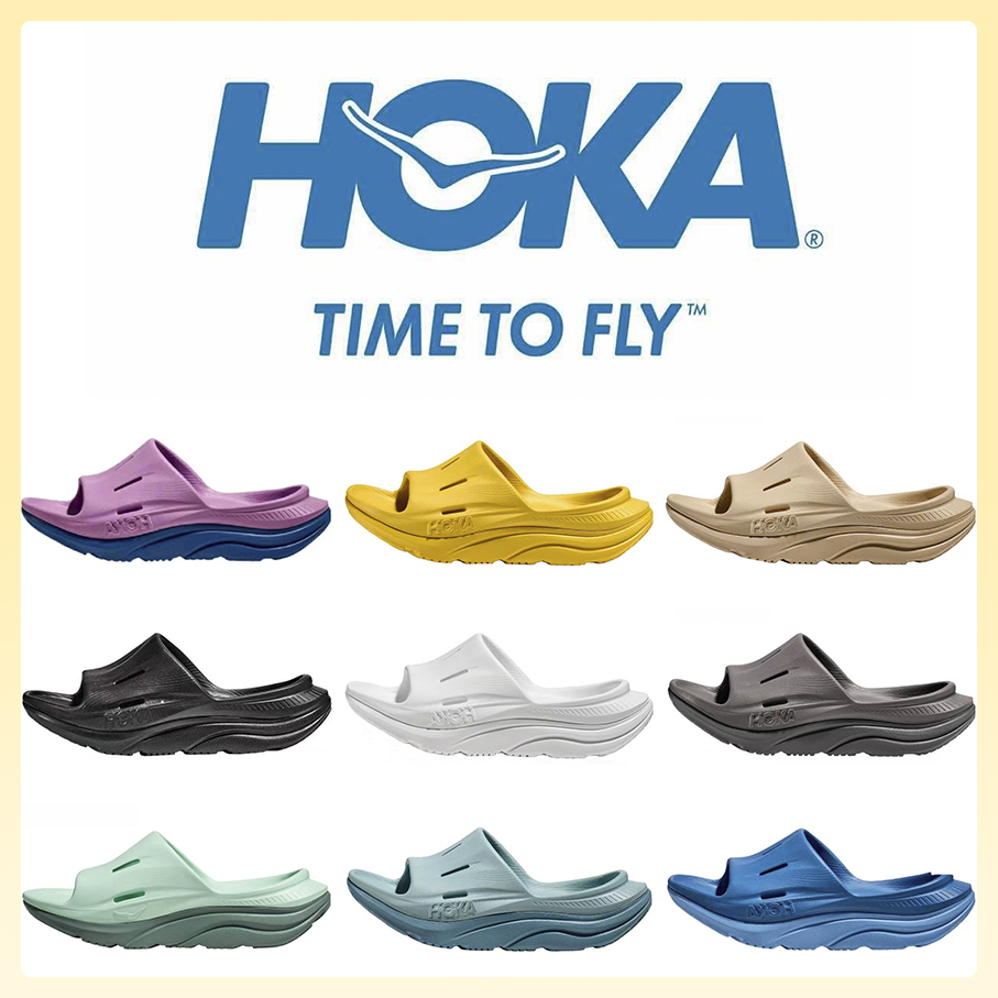 

Hoka One One Ora Recovery Slide 3 Hokas Slippers Designer Beach Sandal black Summer Slides for Men and Women, Item#6