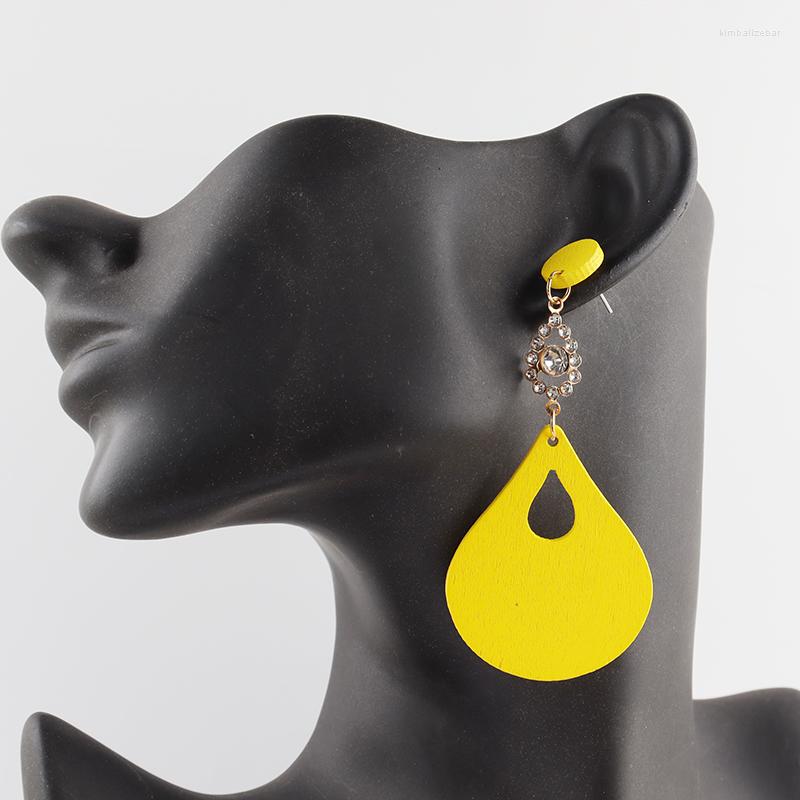 

Dangle Earrings !est Crystal Drop Wooden Can Mixed Colors