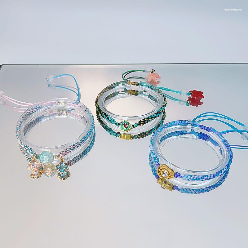 

Link Bracelets Honkai Star Rail Weave Rope Bracelet For Women Dan Heng Bailu March 7th Cosplay Anime Bangles Woman Girl Gift