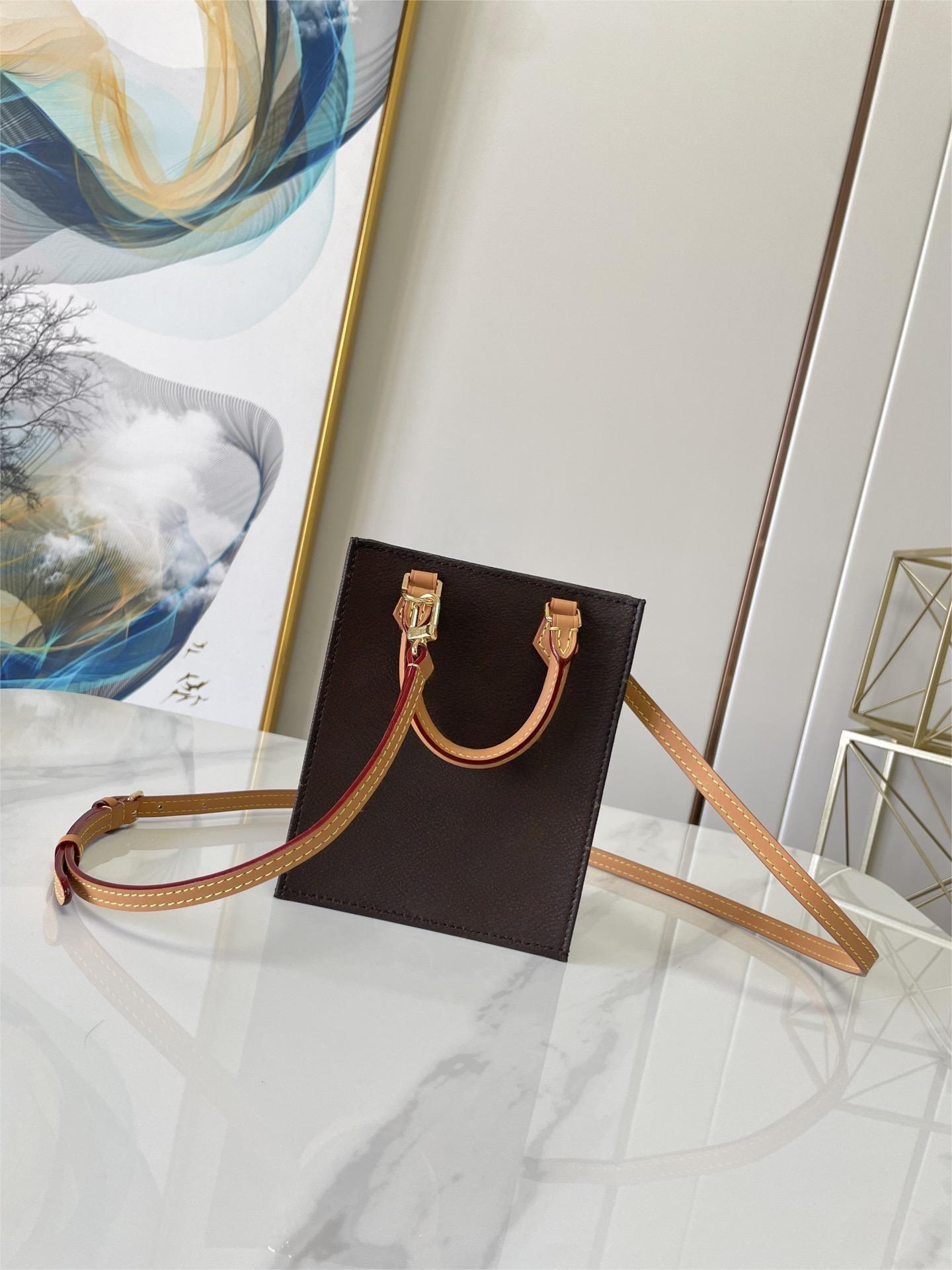 

10A Designers Classic Petit Sac Plat Women Mini Rectangle Spacious Crossbody bag Shoulder Bag Handbag, Brown