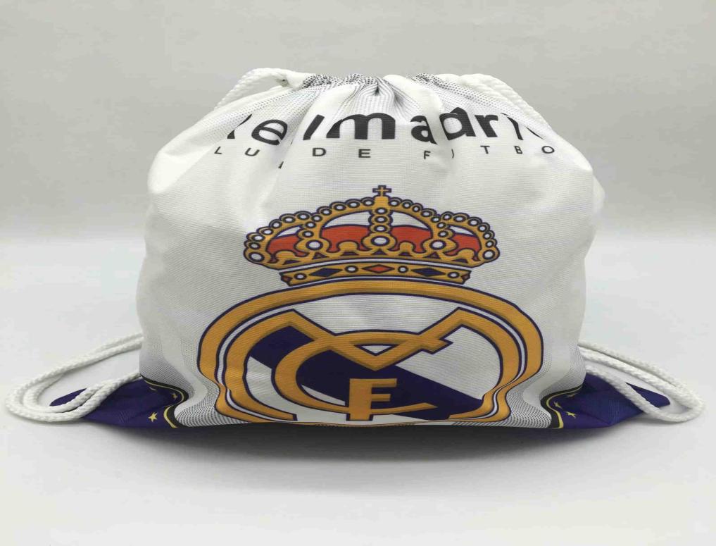 

Real Madrid Fans Soccer Shoes Drawstring Outdoor Bags Football training Design Storage Backpack Canvas School Bag Toys ReceivedBe9189642, Burgundy