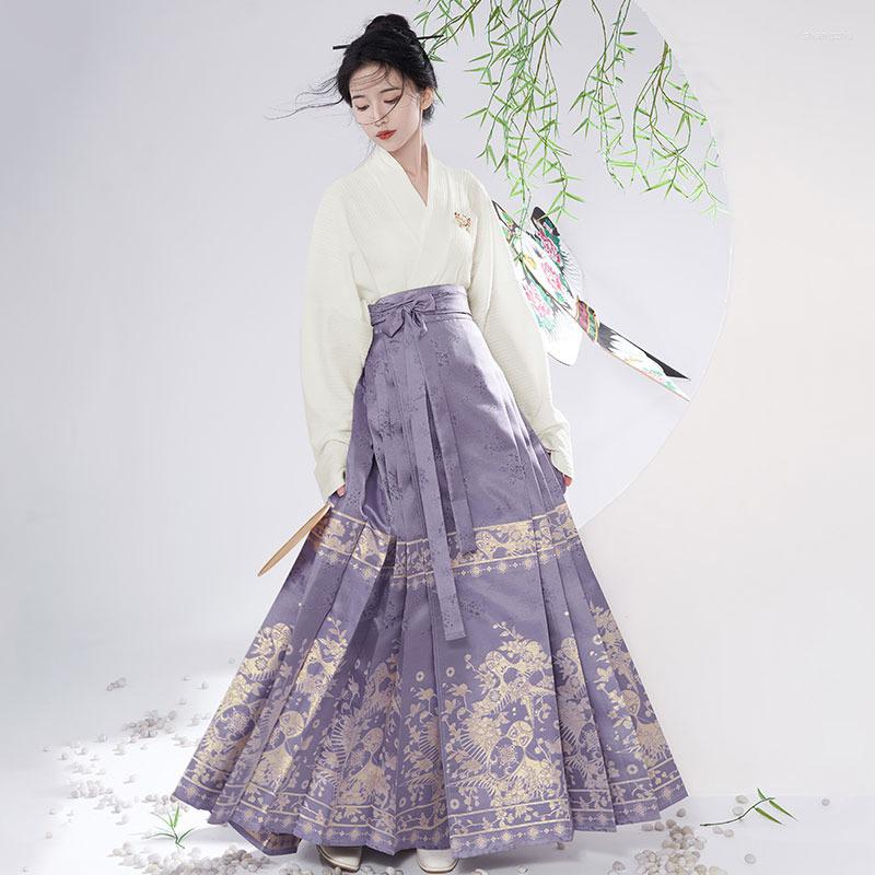 

Work Dresses Vintage Women Two Pieces Sets Chinese Style Hanfu Casual Elegant Office Ladies Shirts Gorgeous Skirts Female Outfits 2023, 2 pieces set