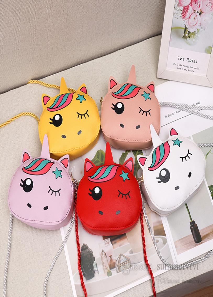 

Kids unicorn purse girls cartoon horse single shoulder bag children PU leather one shoulder bags boys messenger wallet accessories2465639, Red