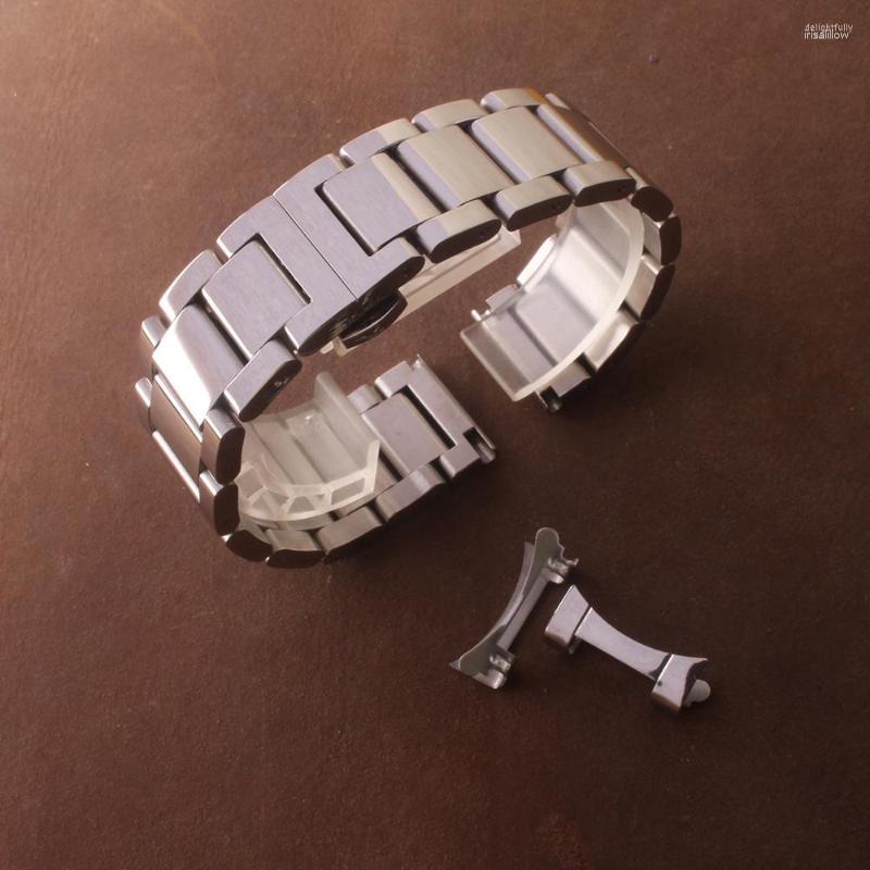 

Watch Bands Solid Links Stainless Steel Watchbands Silver 18mm 19mm 20mm 21mm 22mm 23mm 24mm Mens Band Straps Wrist Bracelets Polished
