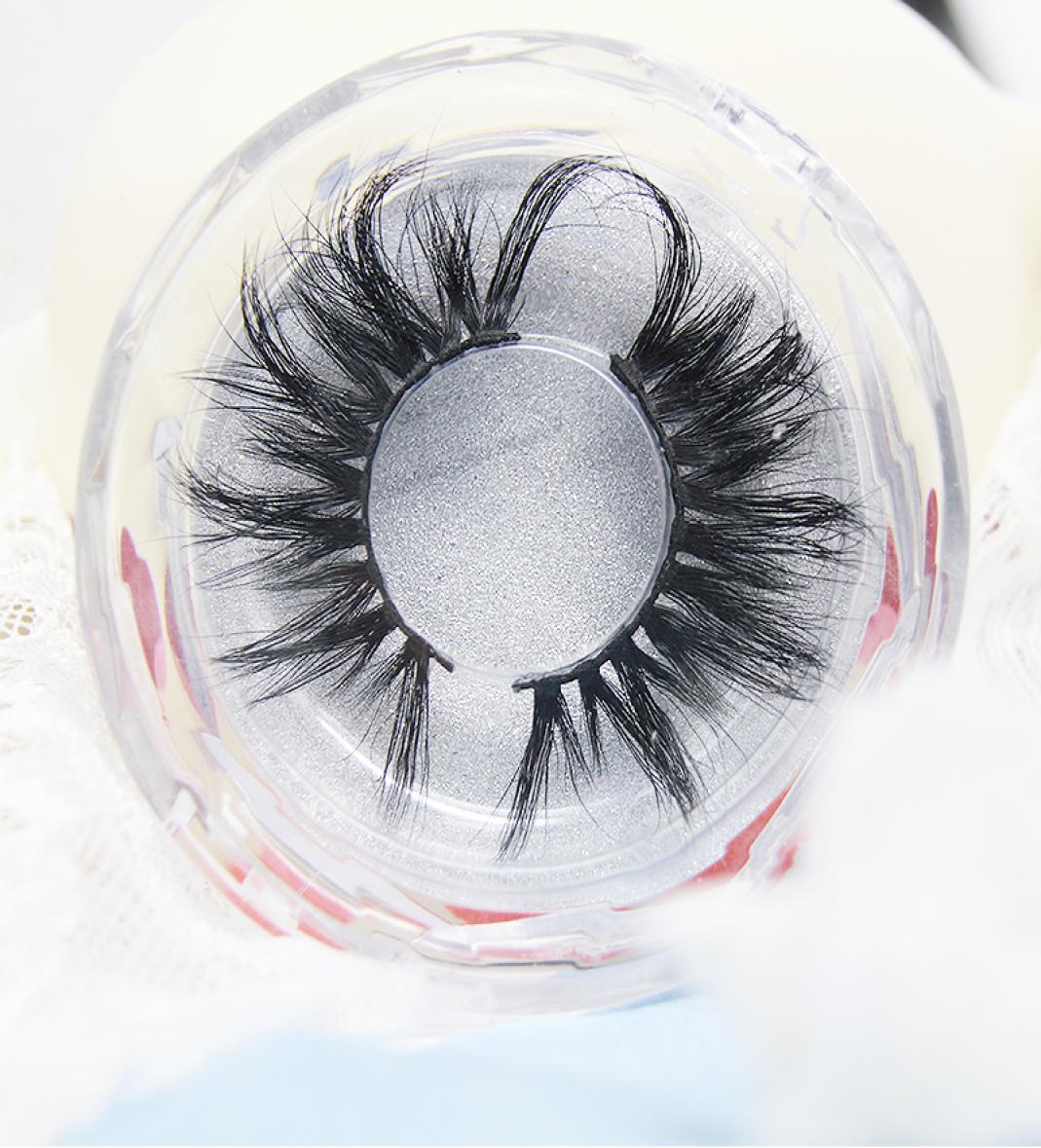 

25 mm New long 3D Mink Eyelashes Private Label Volume Mink Eyelash Extensions Thick Mink Lashes Cruelty Fluffy Natural False 1896804